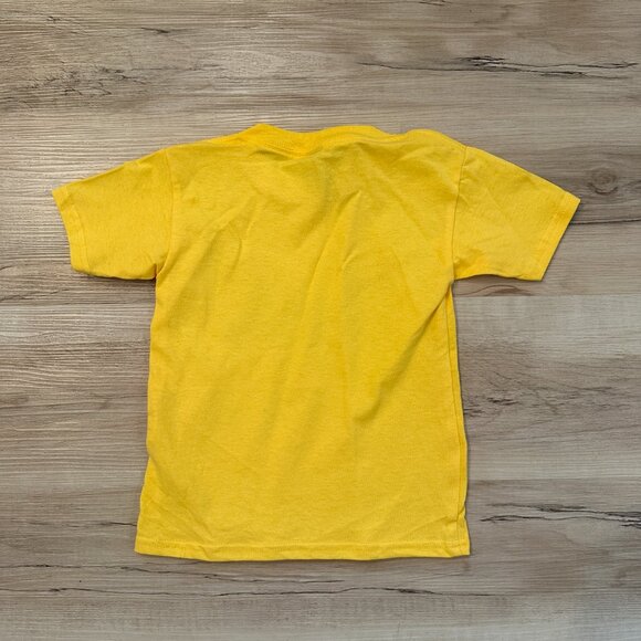 Child's Yellow T-shirt With Handmade Vinyl Tree Graphics - Size 4T Unisex - Picture 2 of 3